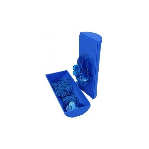 Boite Magnetique Et 100 Pions De Loto, Bleu - Baton Ramasse Jetons - Accessoires Bingo, Quine - Set Jeu Et Rangement + Carte