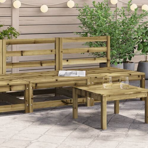 Vidaxl Canapés De Jardin Sans Accoudoirs 2 Pcs Blanc Bois Pin Imprégné