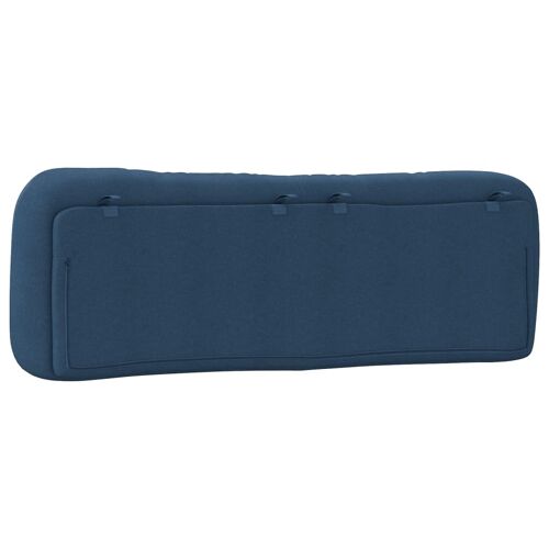 vidaXL Coussin de tête de lit bleu 160 cm tissu