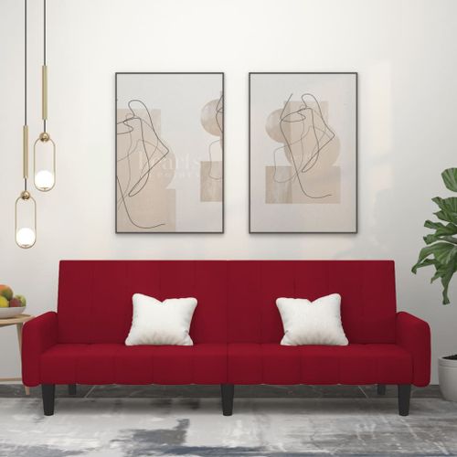 Vidaxl Canapé-Lit 2 Places Rouge Bordeaux Velours
