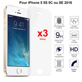 Vitre De Protection En Verre Trempé Pour Iphone 5/5s/5c - Lot De 3