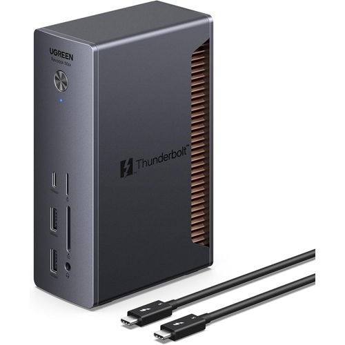Revodok 2131 Dock Thunderbolt 5 120Gbps Double Affichage 13 En 1 Docking Station D'Accueil Avec Plusieurs Thunderbolt 5 Multi Usb 3.2 Rj45 2.5Gbe Sd Tf 4.0 3.5Mm Audio 140W Charge