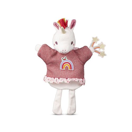 Peluche marionnette à main Lena la licorne - Lilliputiens