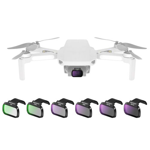 Neewer Packs De 6 Filtres Nd Compatible Avec Dji Mini 4k/2/Mavic/Se/2 Se, Pour Objectif De Drone,Filtre Uv Cpl À Densité Neutre Nd4/Nd8/Nd16/Nd32,Verre Hd Multicouches,Compatible Avec Cardan,Fl-B31