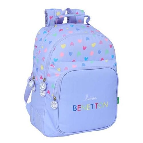 Benetton - Cartable - double, trolley-adapted - lilas