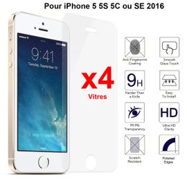 Vitre De Protection En Verre Trempé Pour Iphone 5/5s/5c - Lot De 4