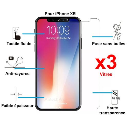 Vitre De Protection En Verre Trempé Pour Iphone Xr - Lot De 3
