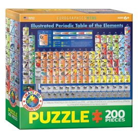 Puzzle Eurographics - Tableau périodique illustré des éléments, 200 pièces
