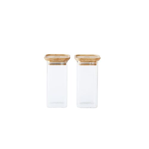 Set De 2 Boîtes À Épices Et Herbes Carrées - S