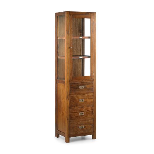 Vitrine En Bois Marron H 190 Cm