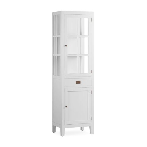 Vitrine En Bois De Mindi Blanc H190
