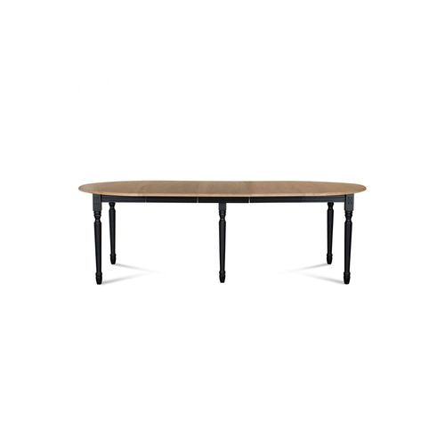 Table Ronde En Bois 6 Pieds Tournés D105 + 3 Rallonges Bois