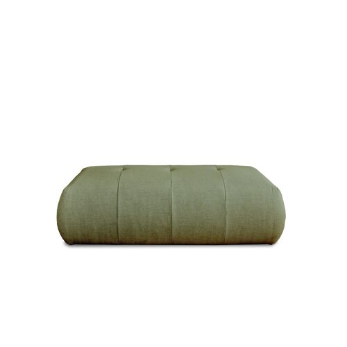 Pouf en tissu vert sauge