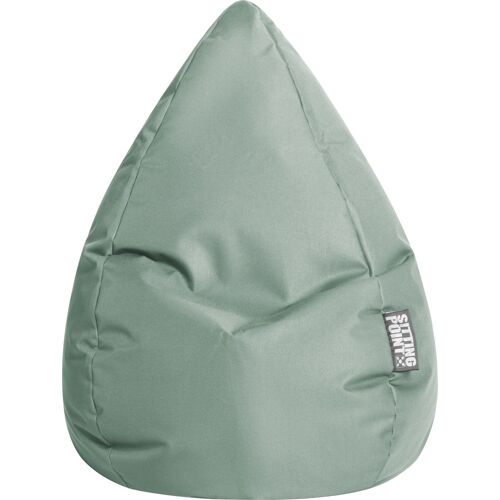 Pouf poire XXL d'intérieur vert eucalpytus 80x130cm