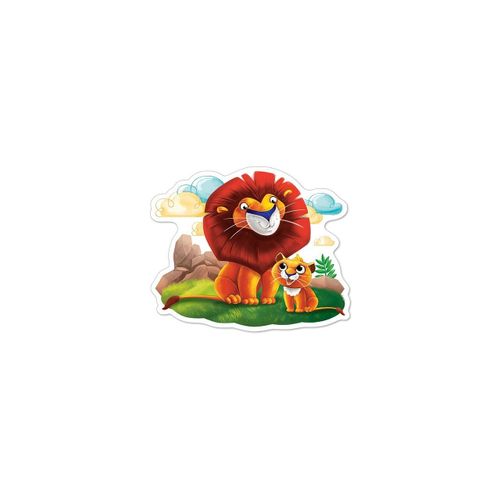 Puzzle Castorland - Lionceau Et Son Papa, 12 Pièces Maxi