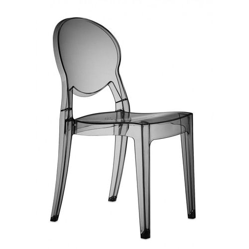 Chaise Design En Plastique Gris Transparent