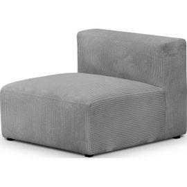 Chauffeuse Sans Accoudoirs Modulable En Velours Côtelé Gris Clair