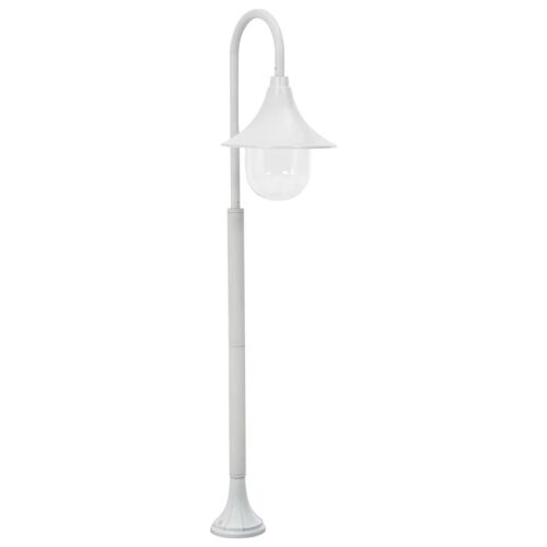 Lampadaire De Jardin E27 120 Cm Aluminium Blanc Helloshop26 02_0042535