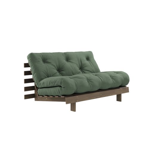Canapé Convertible En Pin Massif Avec Futon Vert 140x200