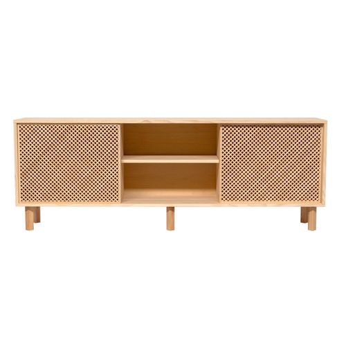 Buffet 2 Portes En Bois Massif Naturel - 180 Cm