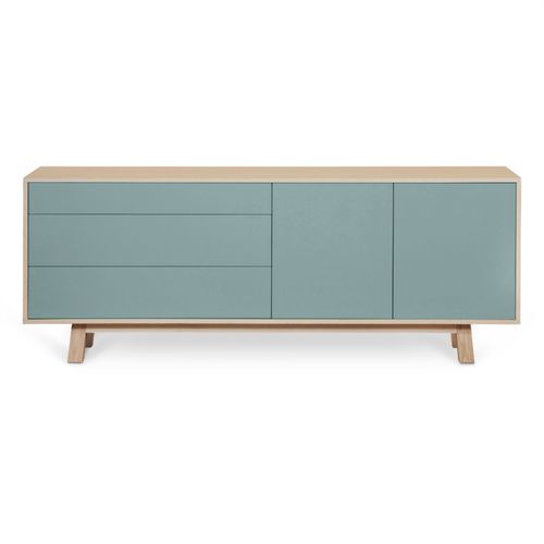 Buffet Bas 2 Portes+3 Tiroirs 200 Cm, En Frêne