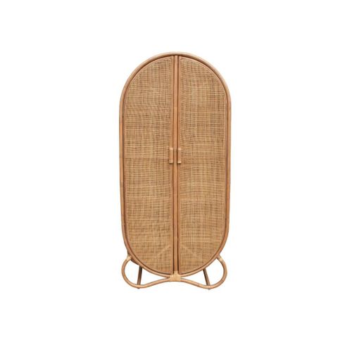 Armoire En Rotin Marron 83 Cm