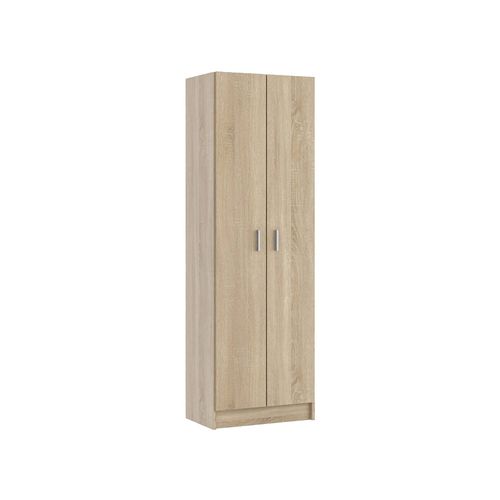 Armoire Polyvalente À 2 Portes Effet Bois Chêne