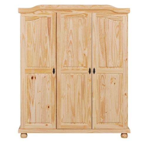 Armoire 3 Portes En Bois Massif Chêne Clair