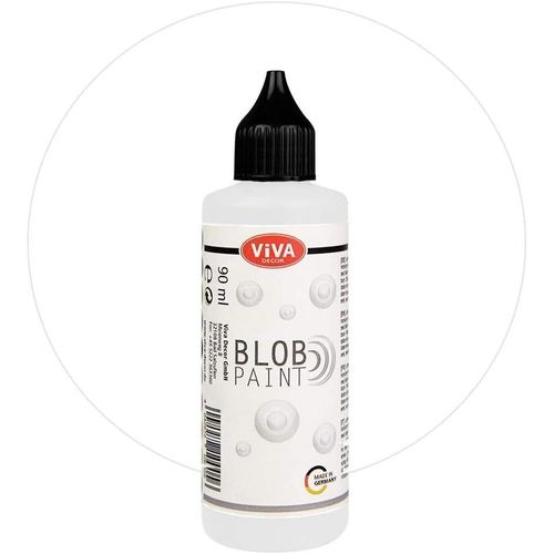 Viva Decor Lob Paint (Blanc, 90ml) Peinture Prête À L'emploi Pour Blob Painting/Dot Painting Art