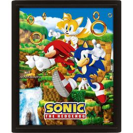 Pyramid International Affiche 3d Catching Rings 26x20 Cm Sonic The Hedgehog