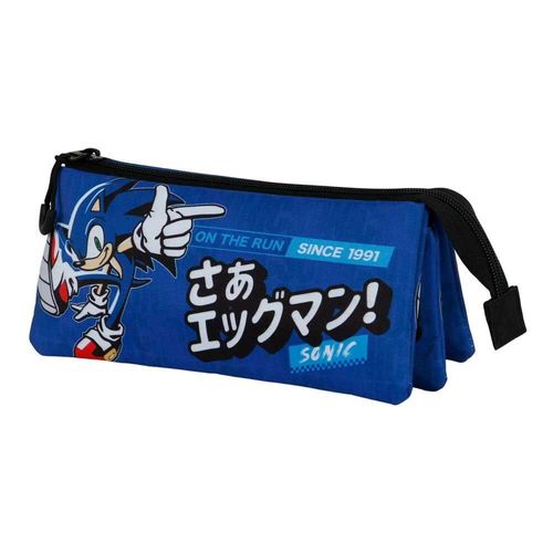 Karactermania Etui A Crayons A Trois Poches Sonic On The Run