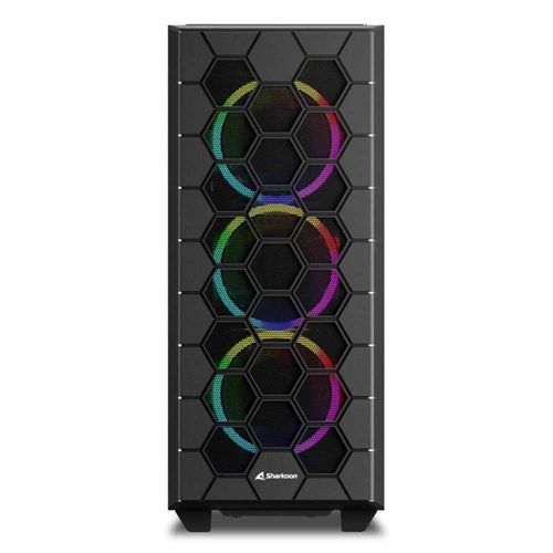 Boitier PC Moyen Tour ATX Sharkoon Hex RGB avec panneau vitré - Noir
