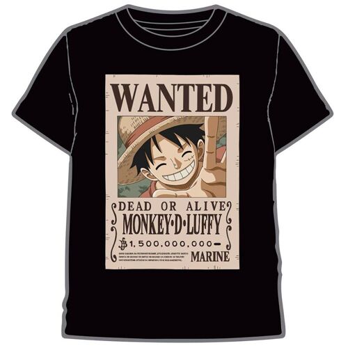 Toei Animation T Shirt A Manches Courtes One Piece Wanted Luffy