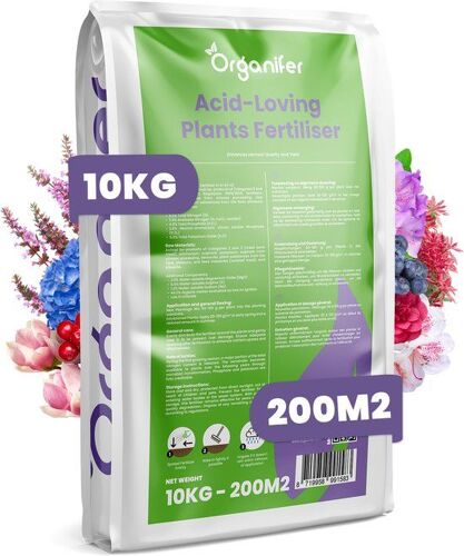 Engrais Pour Rhododendron, Hortensia, Azalée Et Autres Plantes Acidophiles - 10 Kg Pour 200 M2 - Tout En Un - Organifer