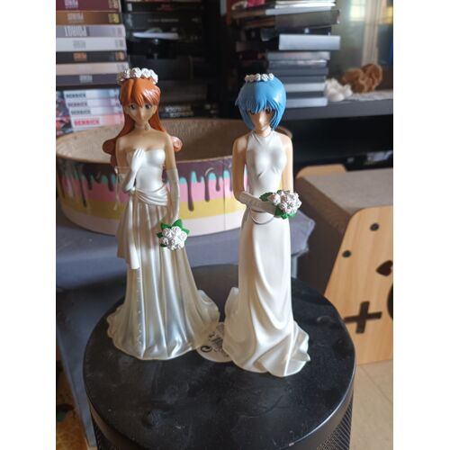 Figurines Ex : Rei Ayanami Et Asuka Langley Extra Wedding White Ver.