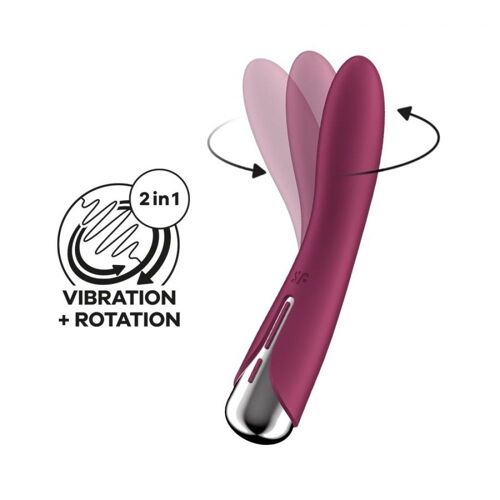 Point G Vibromasseur Point G Spinning Vibe 1 - 11 X 3cm Framboise Satisfyer