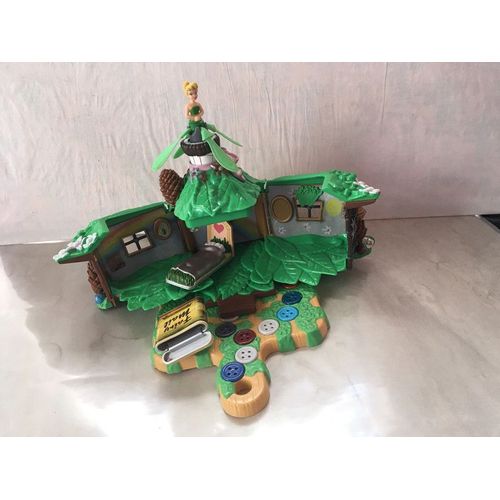 Lot jouets fée clochette disney maison lumineuse + fées + vêtements + chariot télécommandé