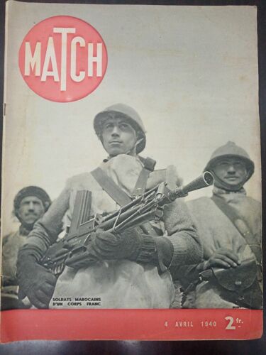 Paris Match Du 4 Avril 1940