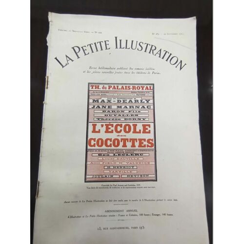 La Petite Illustration N° 163. L'école Des Cocottes