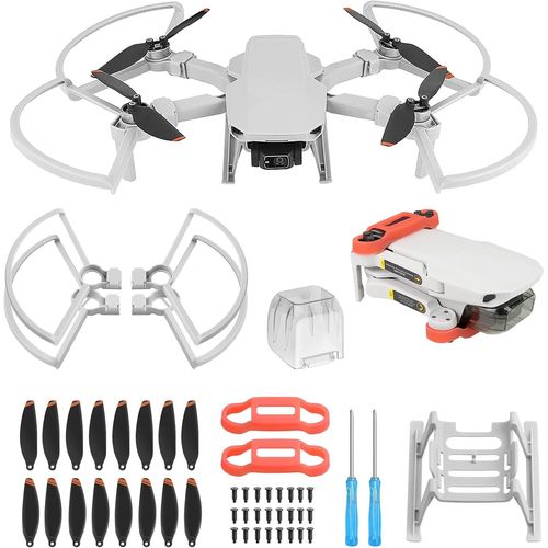 Kuwj-Hélices Pour Dji Mini 4k/Mini 2 Se/Mini Se/Mini 2 Propeller Guard Landing Gear Leg Extensions Hélices Support Garde Cardan Couverture Pour Dji Mini 4k 2 Se Drone Accessoires Set