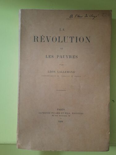 La Revolution Et Les Pauvres - Tirage Numétotés N° 226
