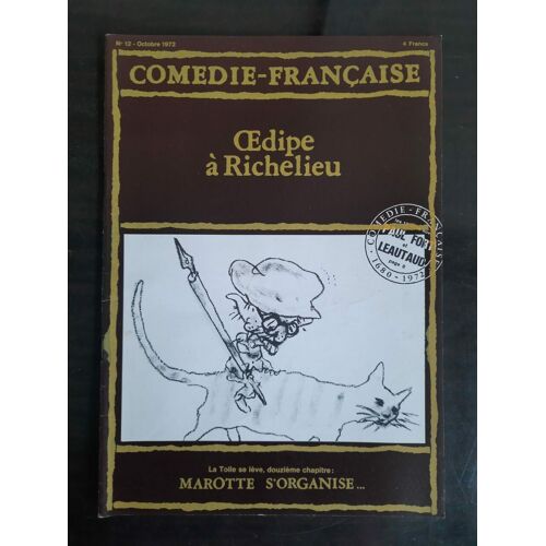 Comedie-Française - Nº 12 : Cedipe À Richelieu / Octobre 1972
