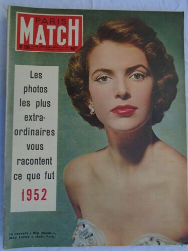 Magazine Paris Match - 198 - Décembre 1952 - Miss Monde May Louise