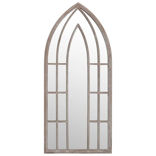 Vidaxl Miroir De Jardin Sable 100x45cm Fer Pour Utilisation Extã©Rieure