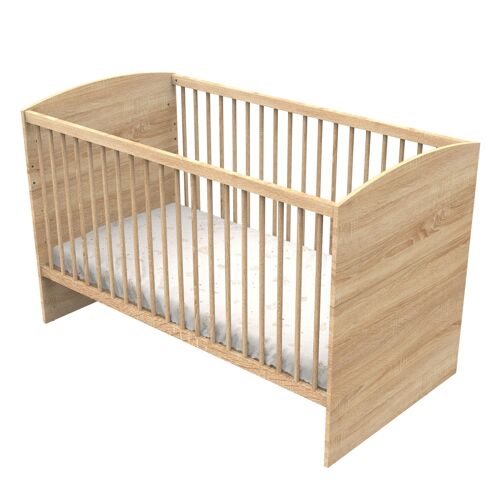 Lit Évolutif 140x70 - Little Big Bed En Bois Décor Chêne Doré