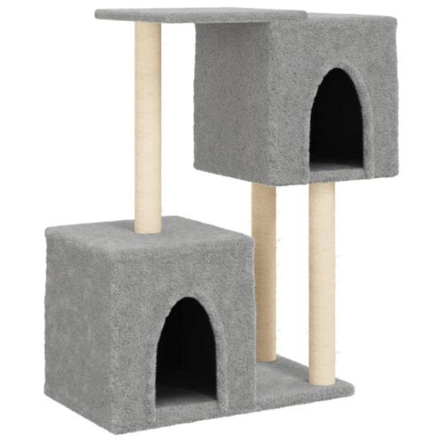 Vidaxl Arbre À Chat Avec Griffoirs En Sisal Gris Clair 86 Cm