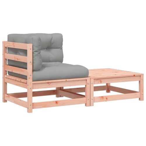 Vidaxl Canapé D'angle De Jardin Avec Coussins Et Repose-Pieds