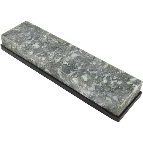 Mevronisshop-Pierre À Aiguiser De Cuisine, Objet De Collection, Grain 10 000, Émeraude Naturelle, Avec Deux Bases Antidérapantes En Gel De Silice, 200 X 50 X 25 Mm.