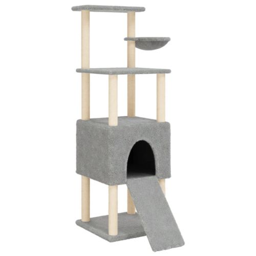 Vidaxl Arbre À Chat Avec Griffoirs En Sisal Gris Clair 153 Cm
