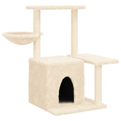 Vidaxl Arbre À Chat Avec Griffoirs En Sisal Crème 83 Cm